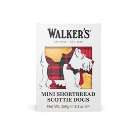 Walker's Shortbread Mini Scottie Dog Shaped Cookies, Pure Butter Shortbread Cookies, 5.3 Oz Box