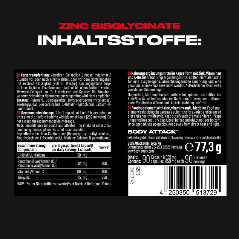 Body Attack Zinc Pro [Pack of 1], , ,