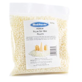 Mouldmaster Premium Pillar Soy Wax Pellets 500g, White/Cream