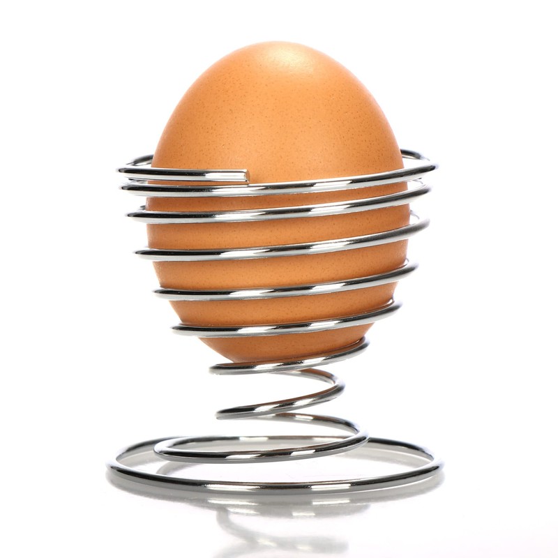 com-four® 6 x Egg Cups Chrome-Plated Metal, Elegant Egg Holders