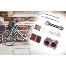 Bicycle Puncture Set with Tyre Lever Repair Set Hose 10 Pieces for Bike Children's Bicycle Pushchair Scooter Balance Bike