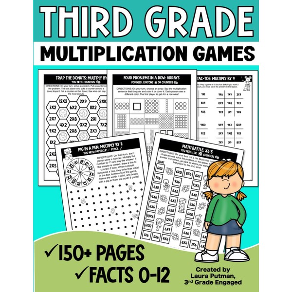 3rd Grade Multiplication Games (3rd Grade Math Workbooks)