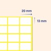 20 x 13 mm, 1000 Pack, Matte White Sticky Labels