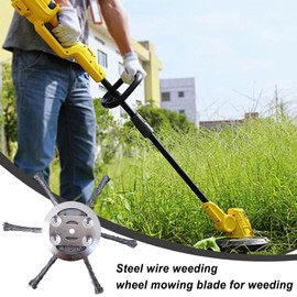 Steel Wire Grass Trimmer | Effective Derusting Weeding Wheel Weeds Eater Attachments | Multifunctional Trimmer, Solid Weeds Wacker Accessories for Gardens, Courtyards