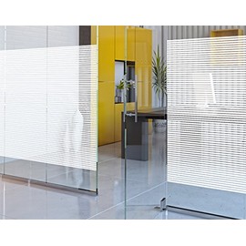 WHITE 10mm LINES DECORATIVE PRO WINDOW TINT TINTING FILM - 152cm x 9m