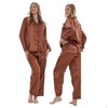 Keanu Ladies Satin Pyjamas - Long Sleeve Top with Long