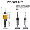 Countersink Drill Bit Set with Replaceable HSS Pilot Drill Bit,