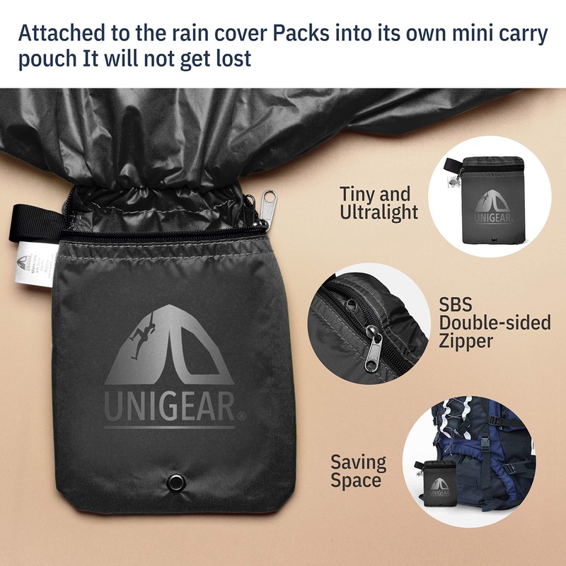 Unigear 10-90L Reflective Rainproof Backpack Cover Waterproof Dustproof Abrasion Resistant