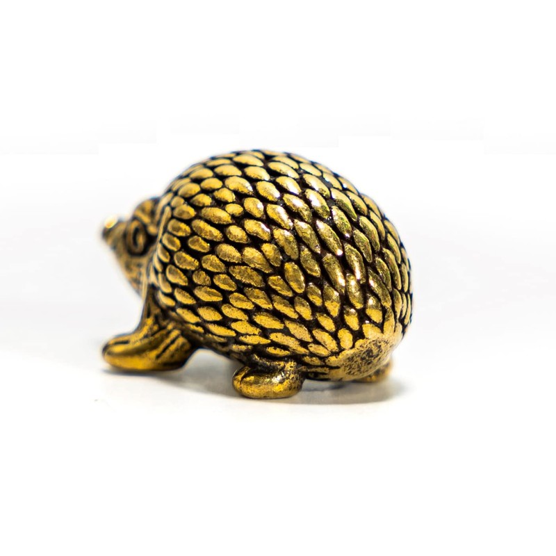 DMtse Brass Mini Adorable Animal Hedgehog Decor Statue Figurines for