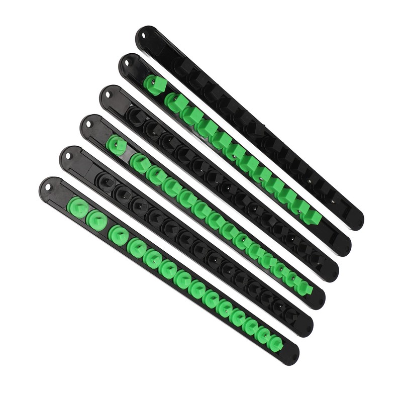6pcs Socket Organizer 360° Swivel Removable End Cap 1/4 Inch