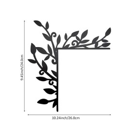 Urbraneco Floral Window and Door Corner Accent Leaf Corner Topper Decor Metal Hanging Decor for Door Corner
