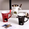 Fondue Cup, Chocolate Melting Fondue Mugs Set of with Forks