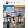 VIANIS Hardwired Dusk to Dawn Outdoor Post Light, Black Outdoor