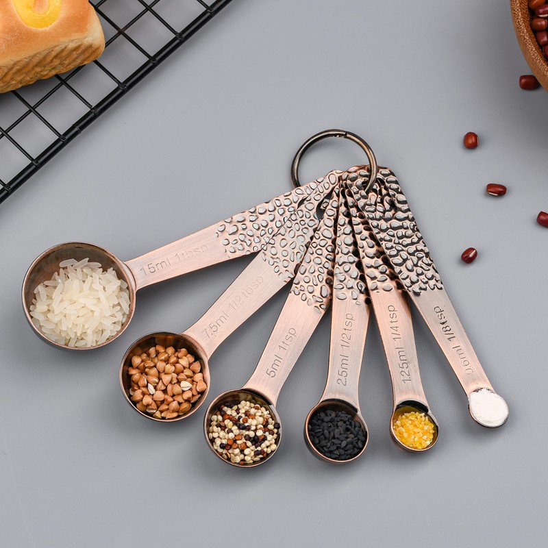 Smithcraft Measuring Cups and Spoons Set 12, Copper Measuring Cups