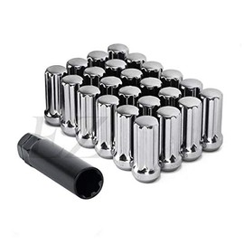 20 Chrome Duplex Spline Drive Acorn 12x1.5 Lug Nut Kit with Key