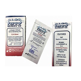 AlcoScreen .02 (DOT) Saliva Alcohol Tests (Box of 24) - MADE IN USA!