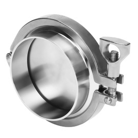 DERNORD 3" Sanitary Pipe Fittings Set, Stainless Steel End Cap + Weld Ferrule + Tri Clamp + FKM Gasket