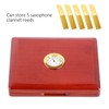 Saxophone Clarinet Reed Case Solid Wood 5‑Reeds Holding Storing Box
