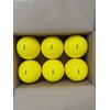 Cricket Practice Balls, High Bounce PU Dimpled, 150g, Yellow, 6
