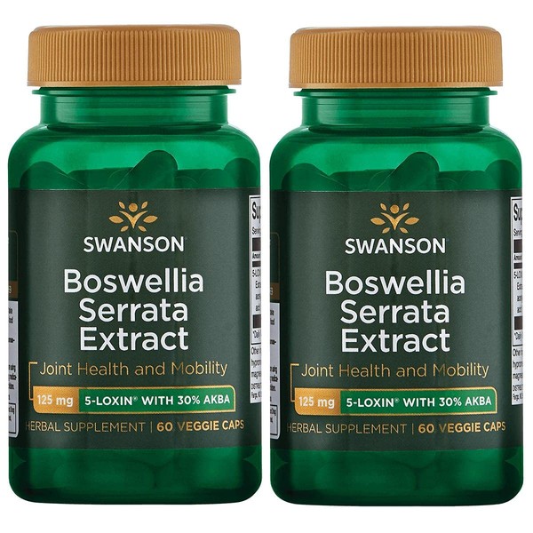 Swanson Boswellia Serrata Extract 125 mg 60 Veg Caps 2 Pack