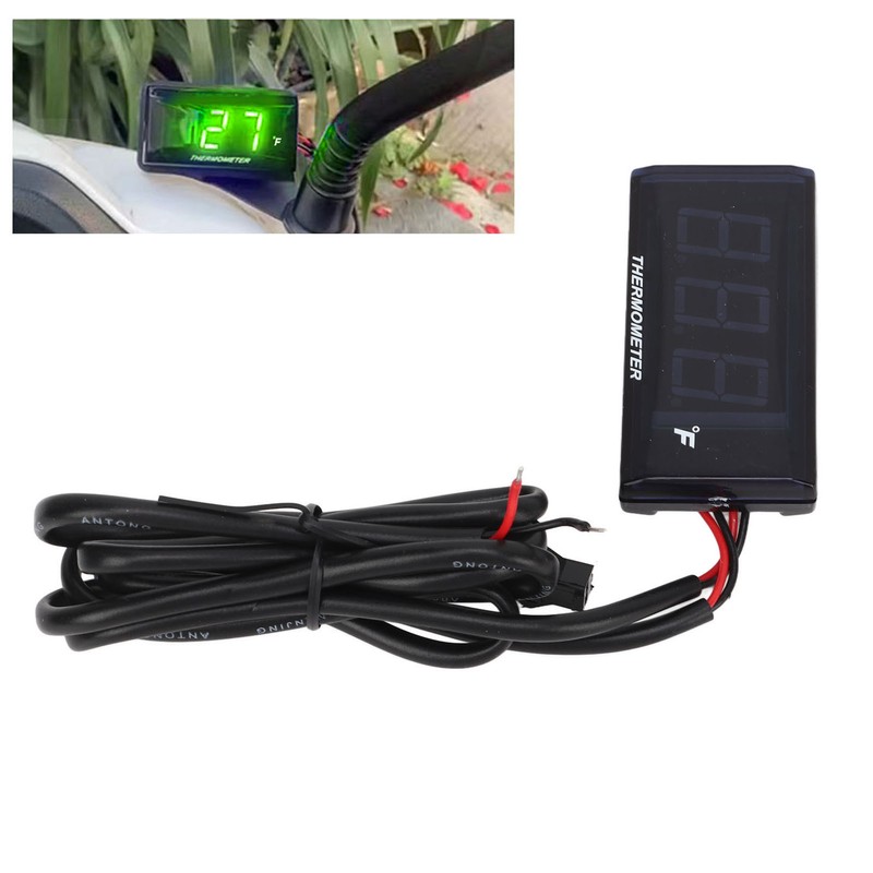 Water Temperature Gauge Fahrenheit Degree LCD Backlit Display Waterproof Water