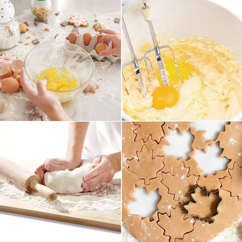 MrCookie Large Fall/Thanksgiving Cookie Cutters Set,12pc,Stainless Steel.