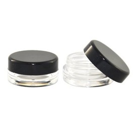 SEADEAR Empty Clear 5 Gram Plastic Pot Jars Cosmetic Containers With Lids Eye Shadow Container (100 Pcs)