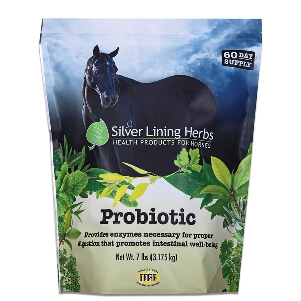 Silver Lining Herbs Horse Probiotic - Micro Encapsulated Probiotics for Equine Digestive Support and a Healthy Gut - Natural Source of Beneficial Bacteria and Enzymes - 7 lb Bag
