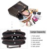 Purse and Handbags for Women, 3 Zip Compartments Tote Bag