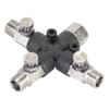 1/8 Three Way Adjustable Metal Air Hose Splitter Airbrush Fitting