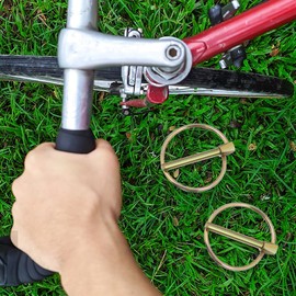 Ciieeo 12pcs Lynch Pin Kit Linch Pin Assortment with Ring - 3/16 Inch Heavy Duty Locking Clips for Farm Tractors Trailers Trucks Mower