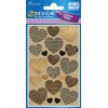 AVERY Zweckform Kraft Paper Stickers 42 Stickers Hearts (Paper Stickers,