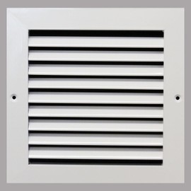 DECOAIRCON 10'' x 10'' (Duct Opening) White Return Air Vent Cover, Aluminum Return Air Grille HVAC Air Return Grille for Wall&Ceiling 11.27"x 11.27"(Overall Dimensions)