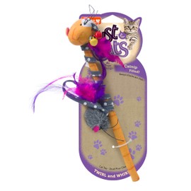 Hartz Just For Cats Twirl and Whirl Interactive Cat Toy Wand, All Breed Sizes