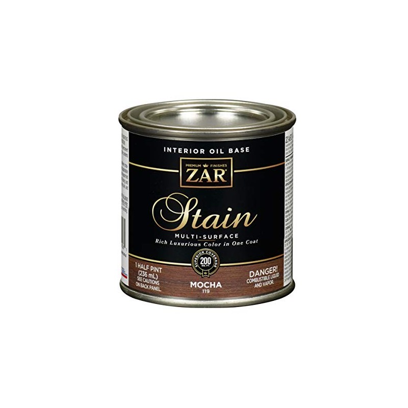 ZAR 11906 1/2PT Mocha WD Stain, 1/2 Pint