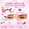 2 Pares Pestañas Magnéticas Natural Reutilizables +aplicador