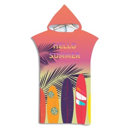 LOMTRATS Quick-Drying Surf Poncho, Swaddle, Bathrobe, Sports Towels for Swimmers, Hoodie for Adults, Swimming, Beach, Surfing, Diving, Bathing (Adult M)