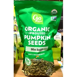 Go Raw 2 Packs Go Raw Organic Sprouted Pumpkin Seeds with Sea Salt 22 oz Each