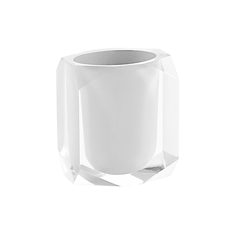 Gedy Brush Holder, Resin, White, 7 X 9 X 10.5