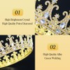 XFSRG Round Tiaras Women's Rhinestone Crown Fashionable and Sparkling Birthday