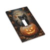 Decorative Art Light Switch Covers Pumpkin Cat forest Single Toggle