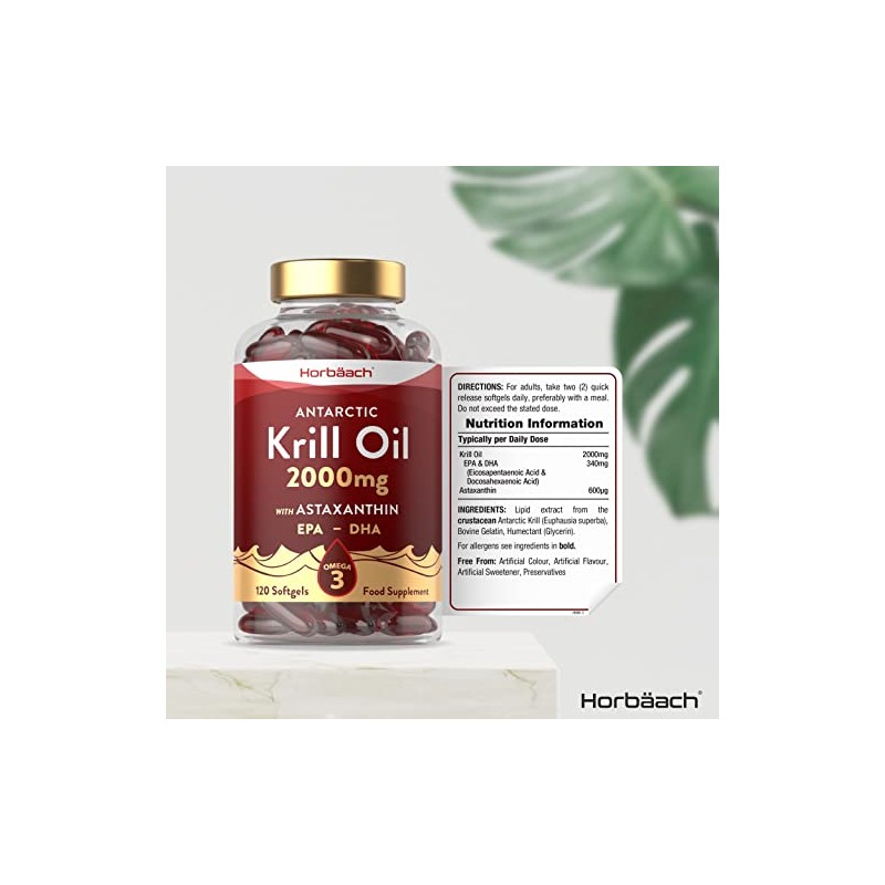 Antarctic Krill Oil 2000mg | High Strength | 120 Capsules
