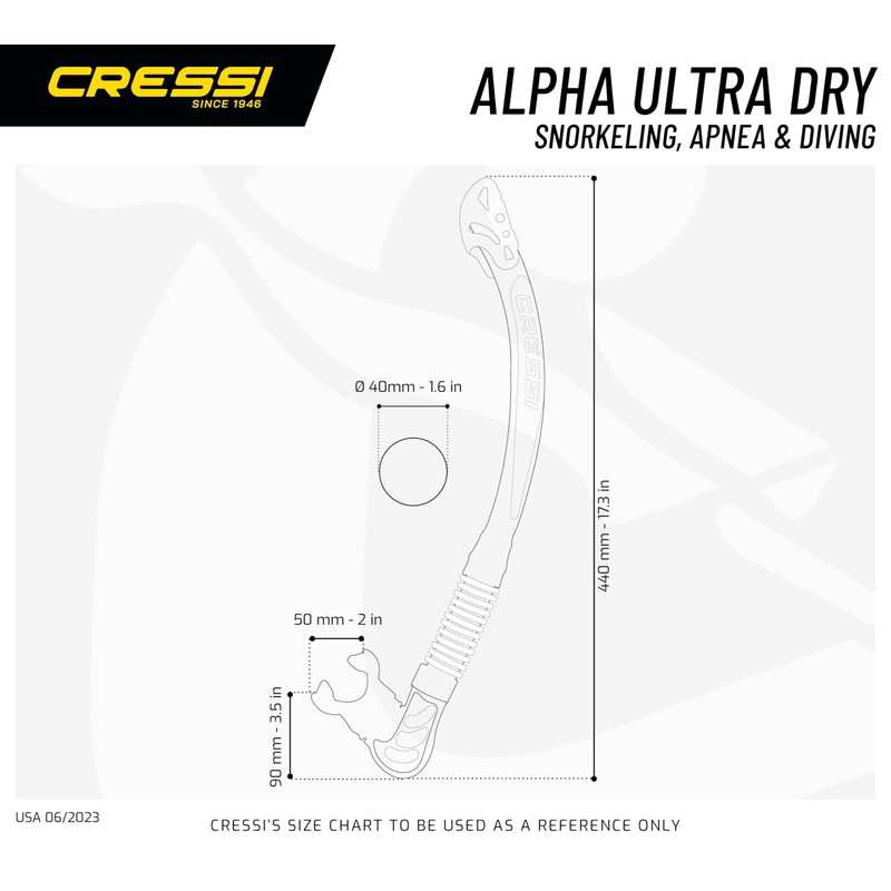 Cressi Premium Dry Snorkel Combo Set - Penta & Alpha
