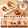 BOXOB 4pcs Wood Rim Cone Pottery Tool Set, 4 Sizes