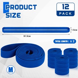 Wovnet 12 Pcs 36 Inch Extra Large Moving Rubber Bands for Furniture Strength Elastic Moving Bands for Mover Packing Pallet Blanket Boxes Supplies, 0.6 Inch Width, 72 Inch Inner Circumference, Blue