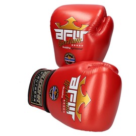 BUDDHA FIGHT WEAR - Metalic Thailand Spectrum Boxhandschuhe entworfen für Training und Sparring in Muay Thai Kickboxen Fitness - Männer und Frauen - 300 g / 350 g / 350 g / 350 g / 350 g (rot, 12 oz.)