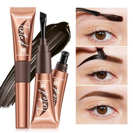 3D Peel-Off Eyebrow Tint – Tattoo Brow Gel Lasts Up to 3 Days – Waterproof, Smudge-Proof, Long-Lasting Natural Brow Stain – Easy to Use, Flake-Free Gel Dye for Fuller Brows (3# Black Brown)