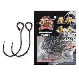 Yushinkan Fishing Gear, Stream Thick Axis Single Hook (Barbless), For Minnows, 5 Sizes, Factory Direct Large Capacity, 50 Pieces, Super Penetration, Easy Release, Trout, Mountain Stream Minnow, Stream