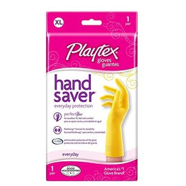 PLAYTEX HandSaver Rubber Gloves for Kitchen and Household Cleaning (8 Pairs), XL