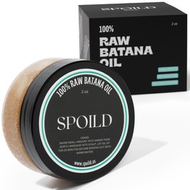 SPOILD Raw Batana Oil for Hair Growth - Sourced from Honduras - Dr. Sebi Approved - 100% Organic and Unrefined - For Thicker, Stronger Hair - 2oz.